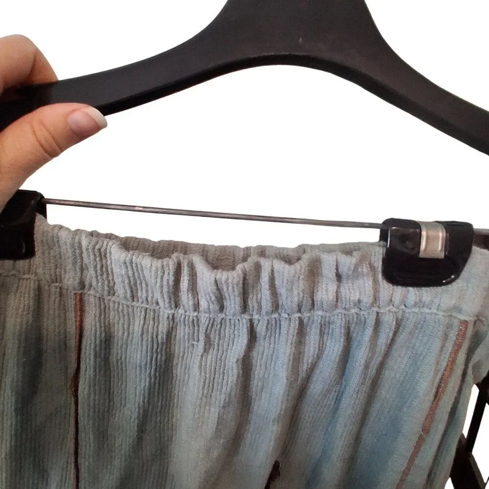 Talk of the Walk 2 pcset womens XL 100% linen laganlook skirt top vintage USA